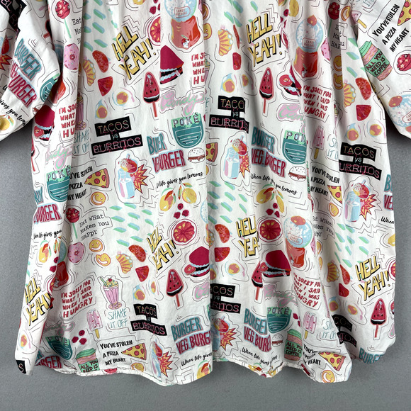 Zara Graphic Print Tunic Top Womens Small Oversized Balloon Sleeve Colorful Art - Picture 11 of 13